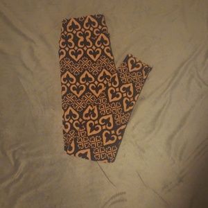 Lularoe leggings navy/pink with spades